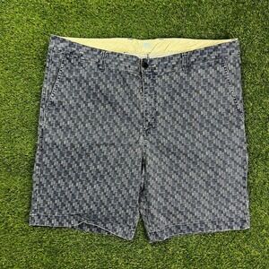 Tommy Bahama Shorts 42 Gray Geometric Pattern Casual Chino Summer Golf